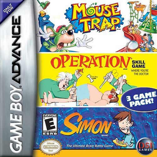 GBA: MOUSETRAP / OPERATION / SIMON (GAME)
